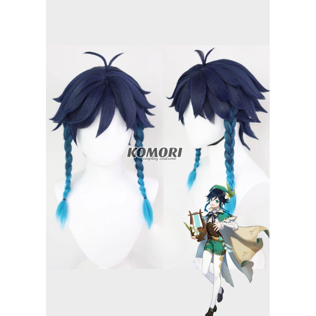 (Hard Styling) Venti Genshin Impact Wig Cosplay