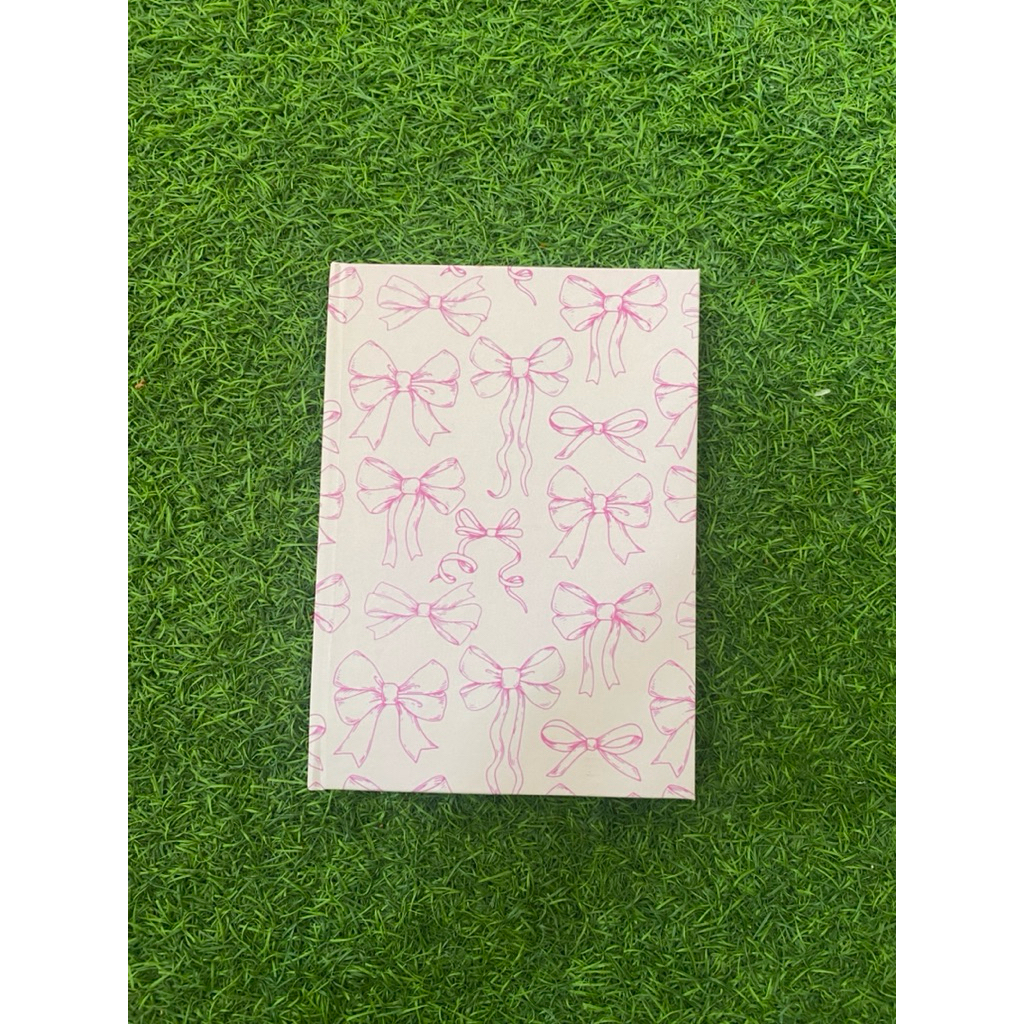 

Notebook A5 Hardcover Blank Pages – Ribbon Dreams / Buku Catatan Kosong Estetik Lucu untuk Journaling & Drawing