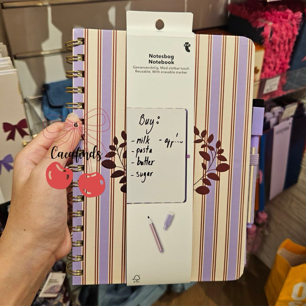 

FLYING TIGER‼️Buku Tulis / Notebook A5 Reuseable Marker BowShape Collection