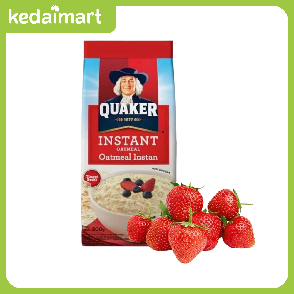 

(Bundle Hemat) Quaker Instant Oat 200 Gram + Strawberry 100 Gram
