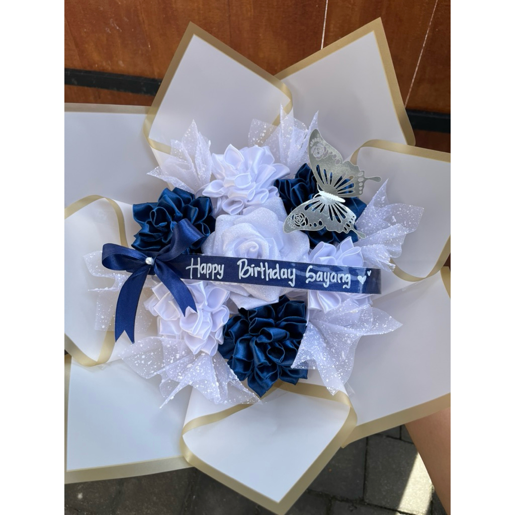 Buket Pita satin custom tulisan