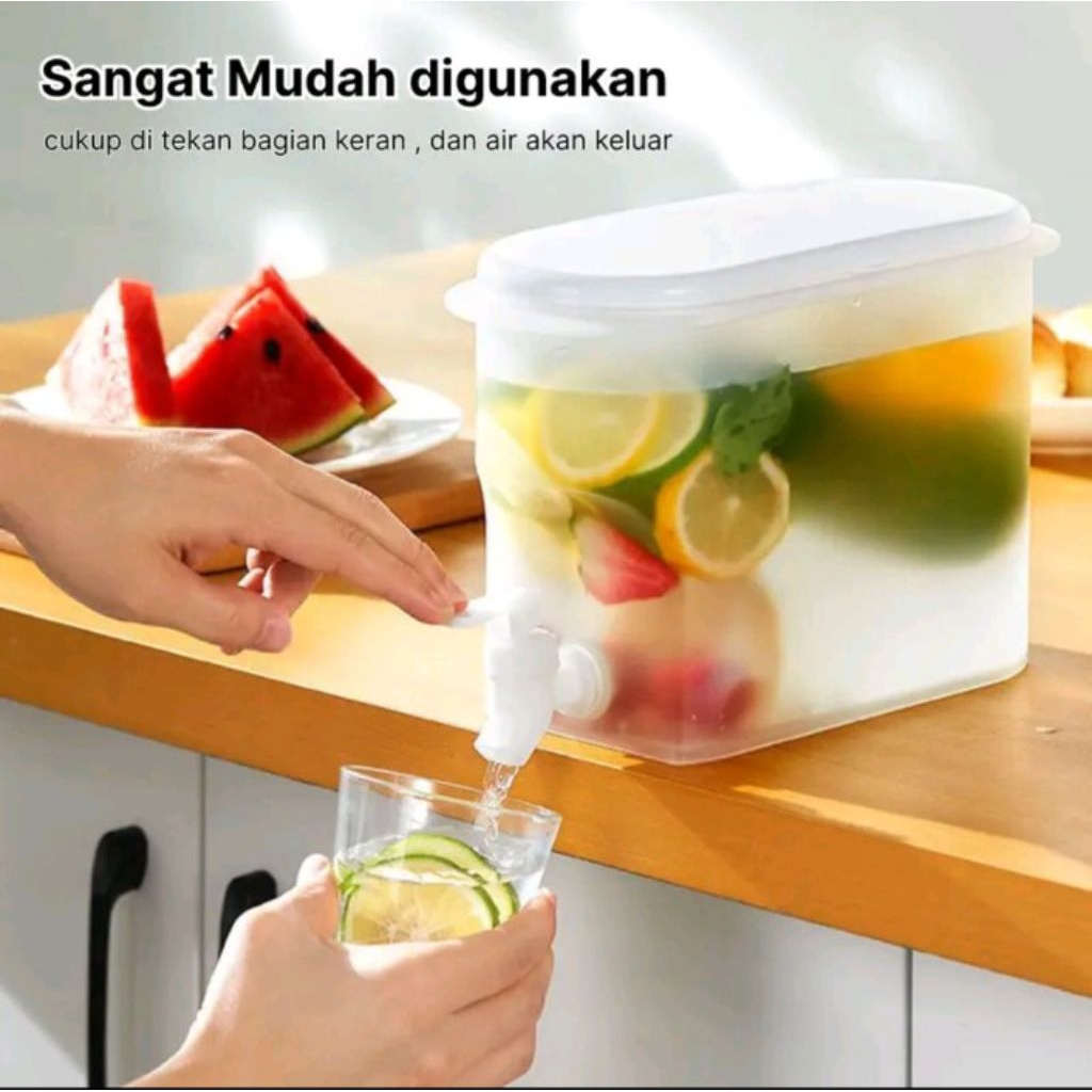 **BAHAN TEBAL* tempat minum dikulkas botol minum kulkas tempat jus dispenser jus kulkas botol air ku