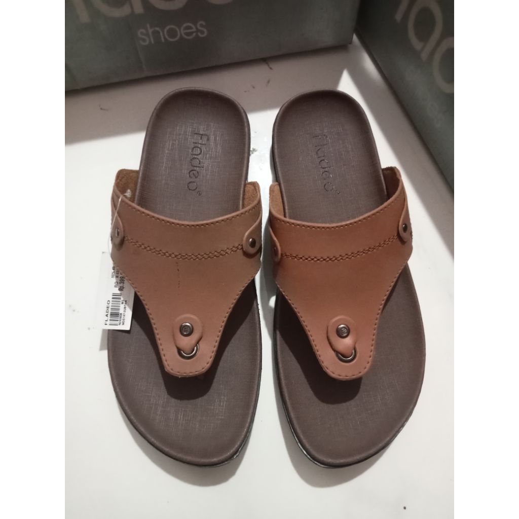 Sz 43 sandal jepit pria fladeo MDS147-2UBTAN