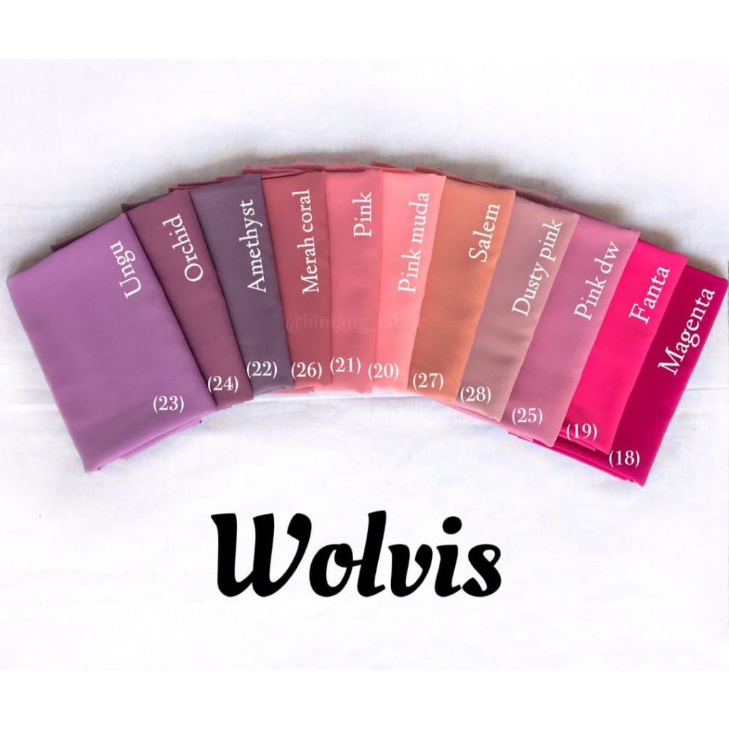 PROMO Wolfis Polos Lebar 150 cm Bahan Baju Atasan / Wolpeach Polos