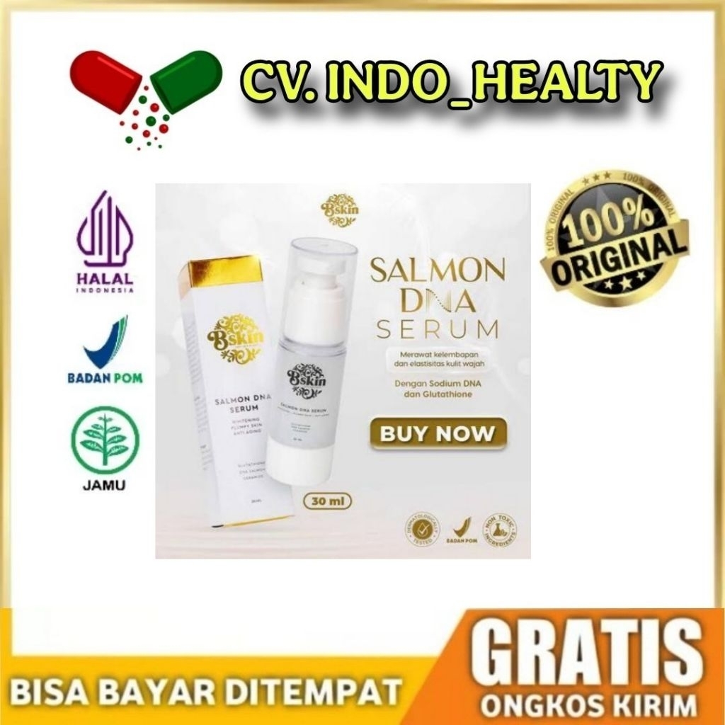 BSKIN Salmon DNA Serum BC Skin 30ml Glutathione Mencerahkan, memidarkan hirpegmentasi, kenyal & meng