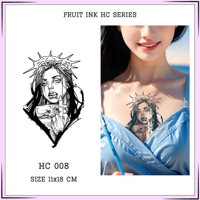 tato dada FRUIT INK HC-008 Temporary tahan lama awet ukuran 11x18 cm tato temporer semi permanen sti