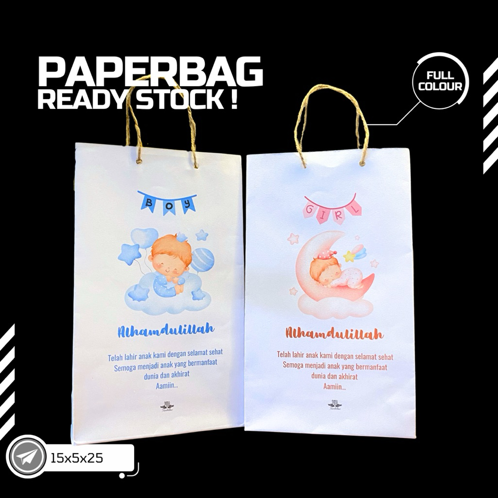 

CV. Berkah Kertas Jaya | PAPERBAG untuk Hajatan Kelahiran Baby Modern & Minimalis 15X5X25