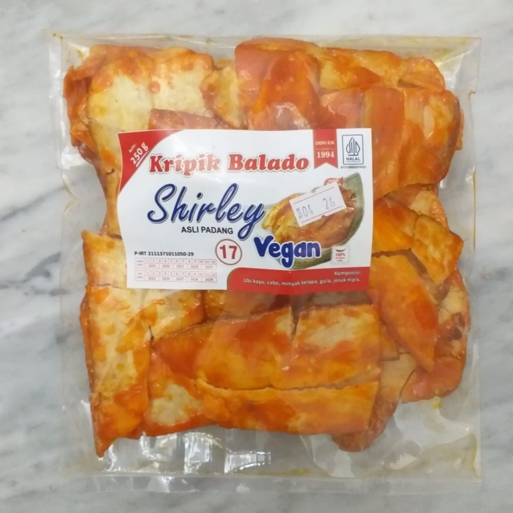 

Kripik Balado Shirley Asli Padang Vegan