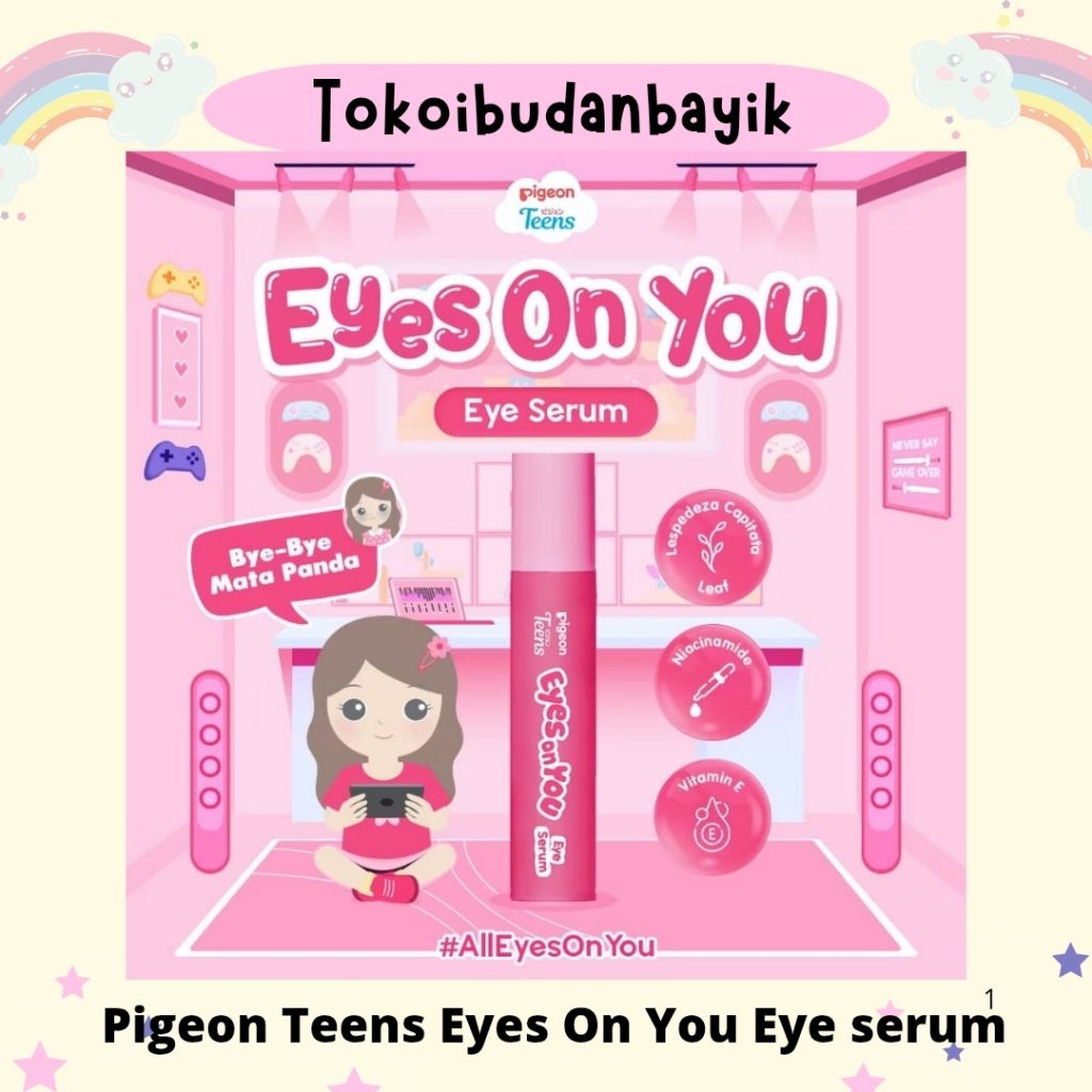 Pigeon Teens Eyes On You Eye Serum|
Skincare remaja|Solusi mata panda & kantung mata