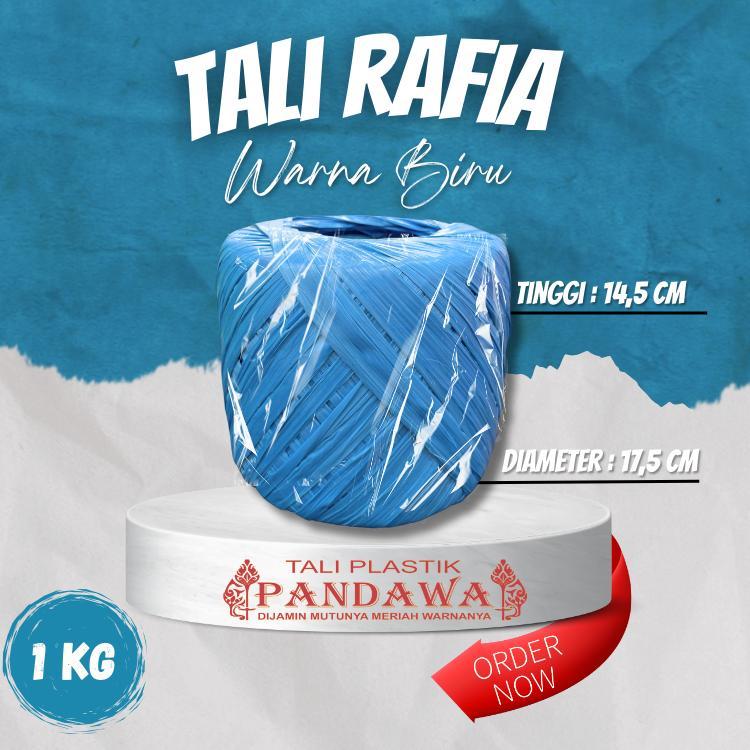 

Pandawa Tali Rafia 1kg Warna Biru Tinggi 14,5cm Diameter 17,5cm Tali Plastik Berkualitas 1kg