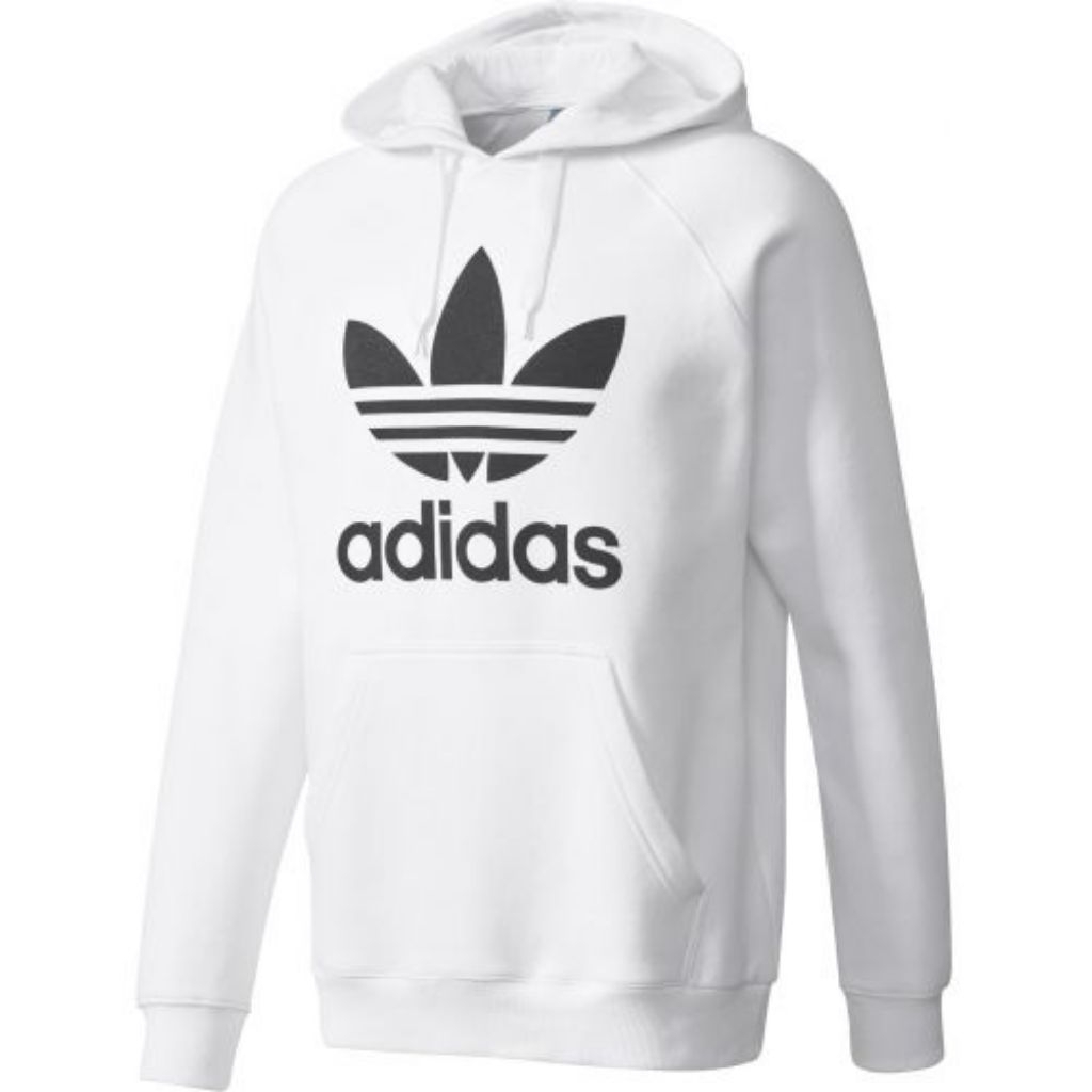 hoodie adidas trefoil white original