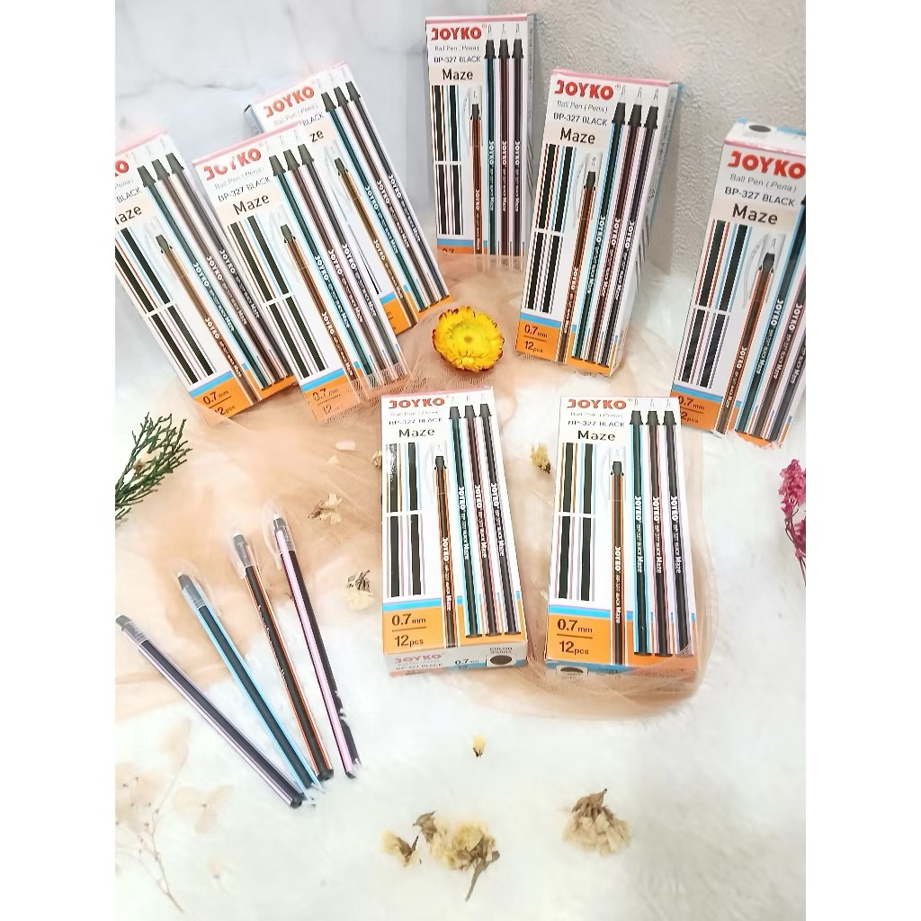 

Pulpen Joyko Maze Hitam 0.5mm – 1 Box Isi 12 Pcs | PulpenJoyko Original
