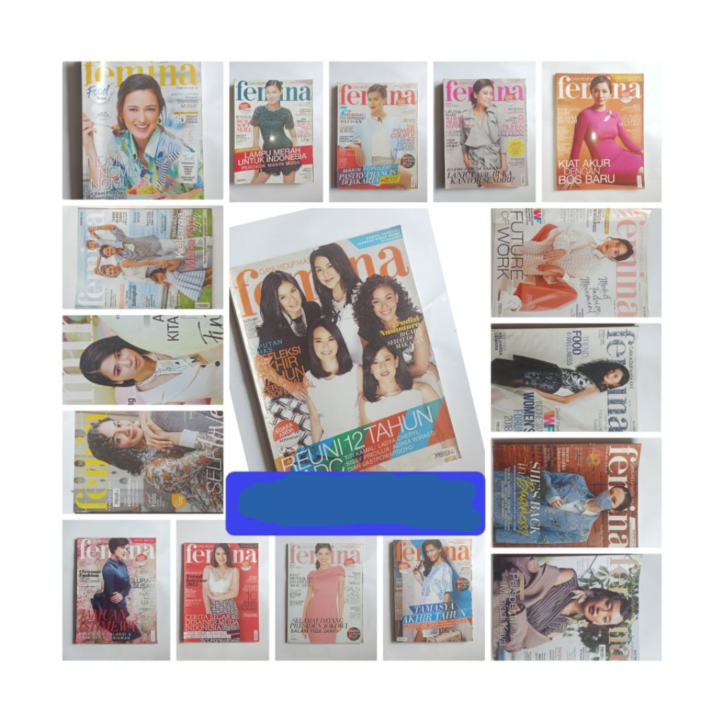majalah lifestyle gaya hidup Femina tahun 2018 2019 2020