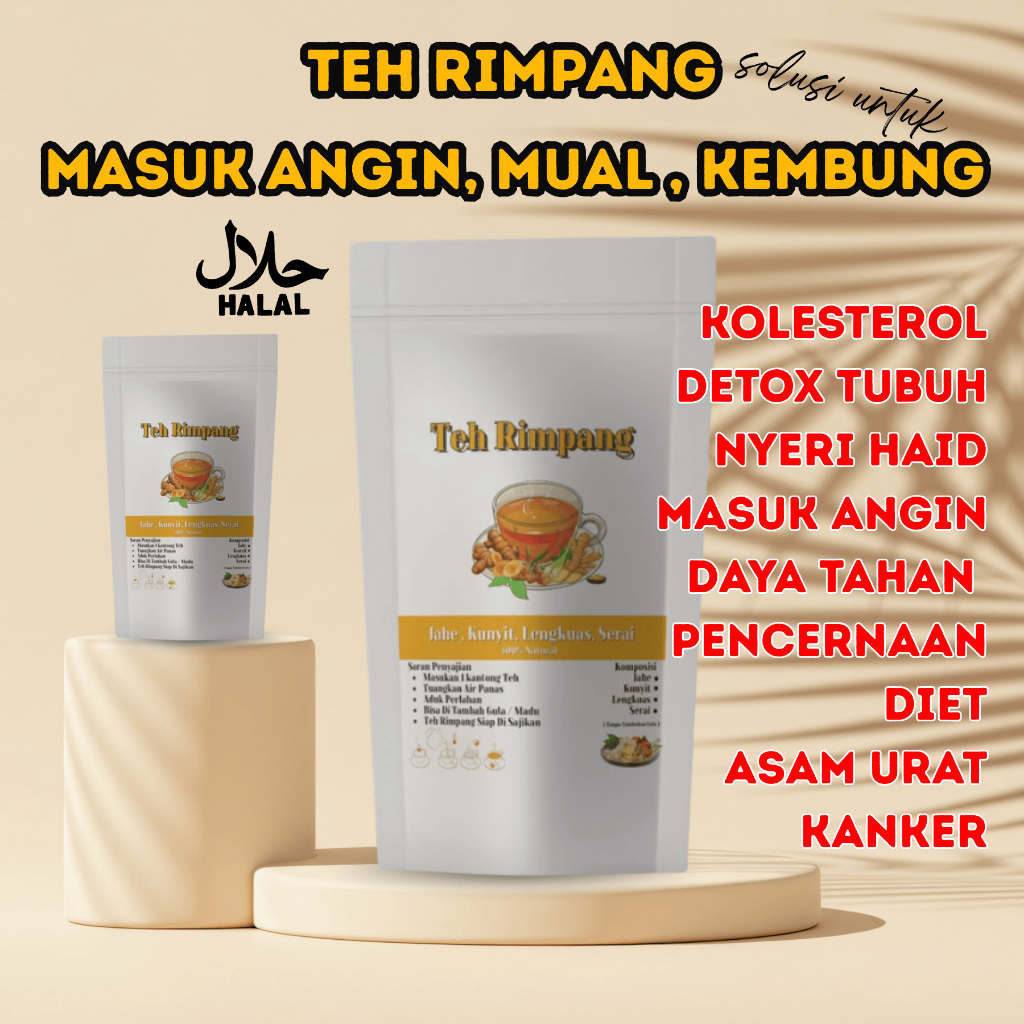 

Teh Rimpang JSR Dr Zaidul Akbar [ Masuk Angin , Perut Kembung , Pencernaan tidak lancar , Detox tubuh , Kolesterol , Asam urat , kanker , kista , Haid Tidak lancar , Nyeri Haid , Menghangatkan Tubuh , Batuk , Pegal Linu ]