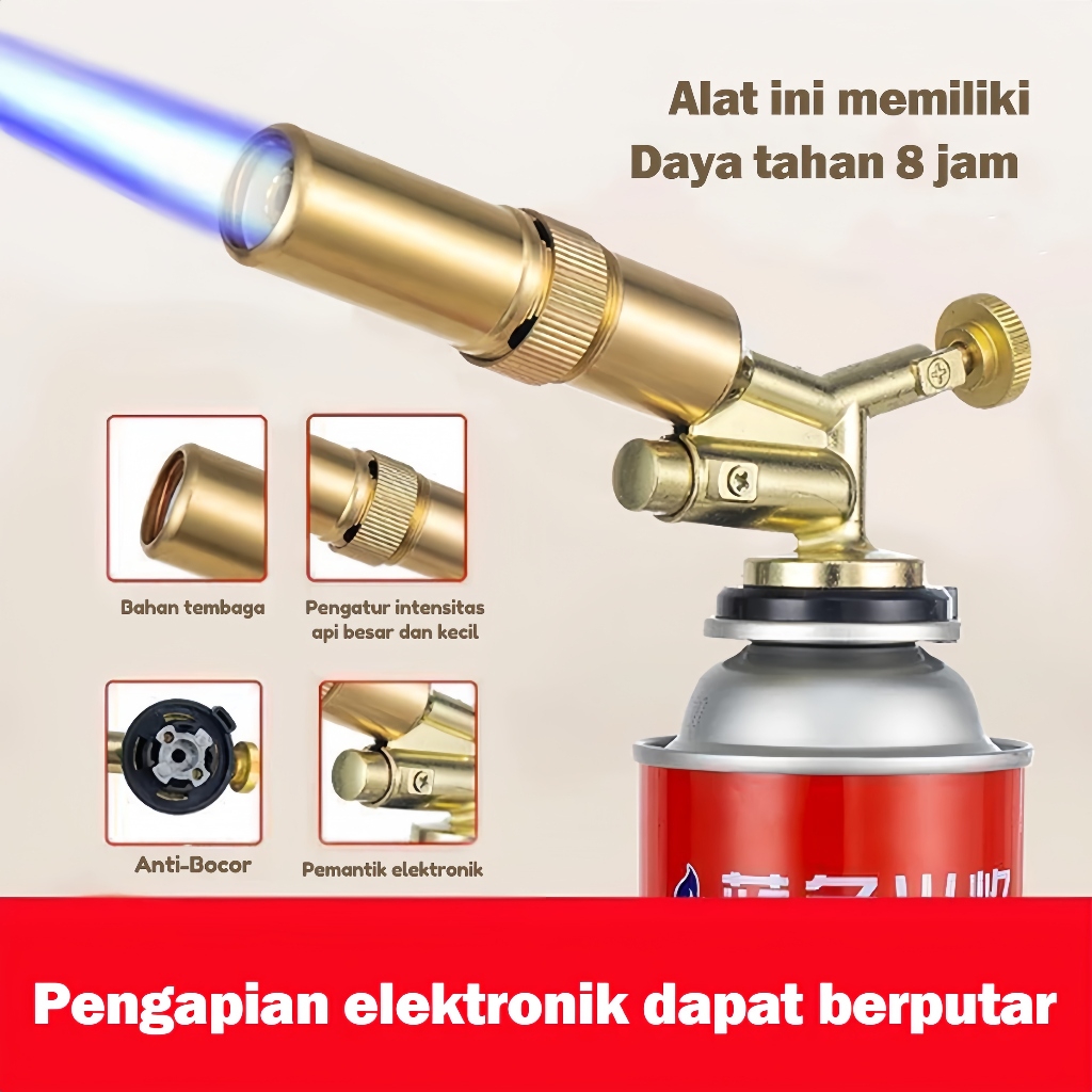 Flame Gun Gas Torch Kuningan Pemantik  Kepala Gas Torch Blow BBQ Pemantik / Gas Torch