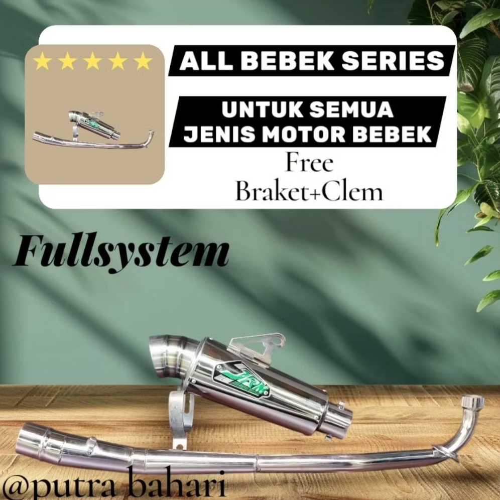 knalpot racing JRM  bass padat, untuk motor BEBEK ALL VARIAN/TYPE. Jupiter Z,robot,Z1. Supra X. Supr