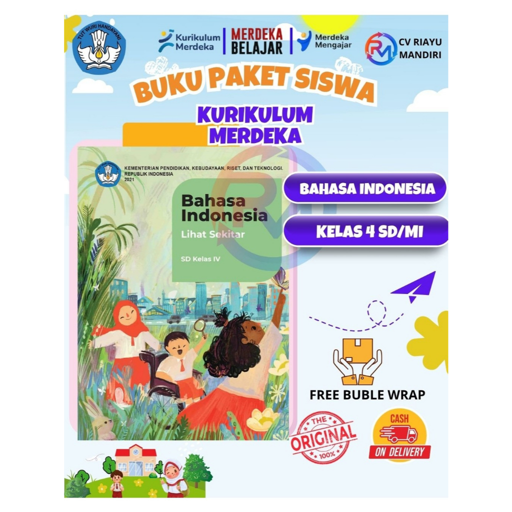 

Buku Paket Siswa Bahasa Indonesia:Lihat Sekitar Kelas 4 SD/MI Kurikulum Merdeka