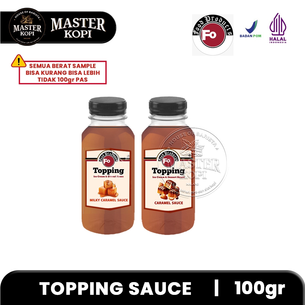 

Topping Saus FO Ice Cream & Dessert Sauce Caramel / Milky Caramel (Sample 100gr)