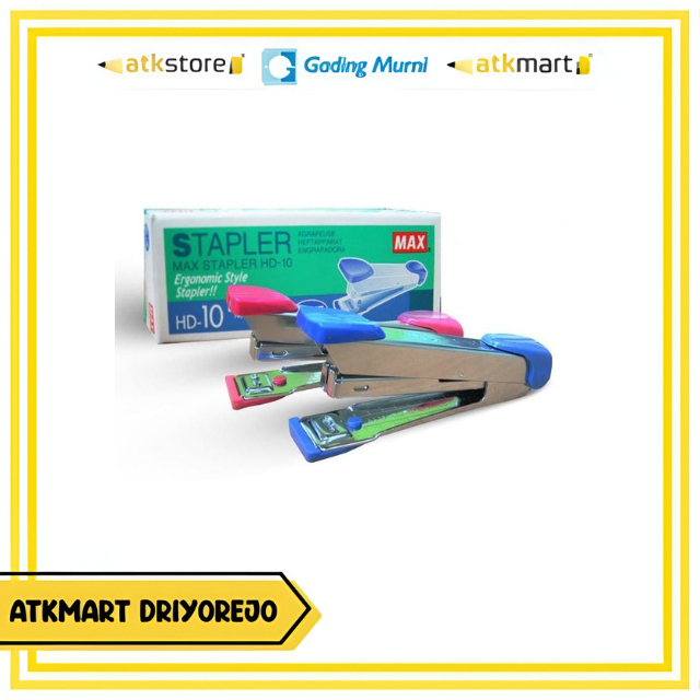

MAX Stapler HD-10 Warna Campur – Jepretan Kertas Mini Original
