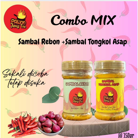 

Pawon Jeng Trie Combo Mix Sambal Rebon + Sambal Tongkol Asap