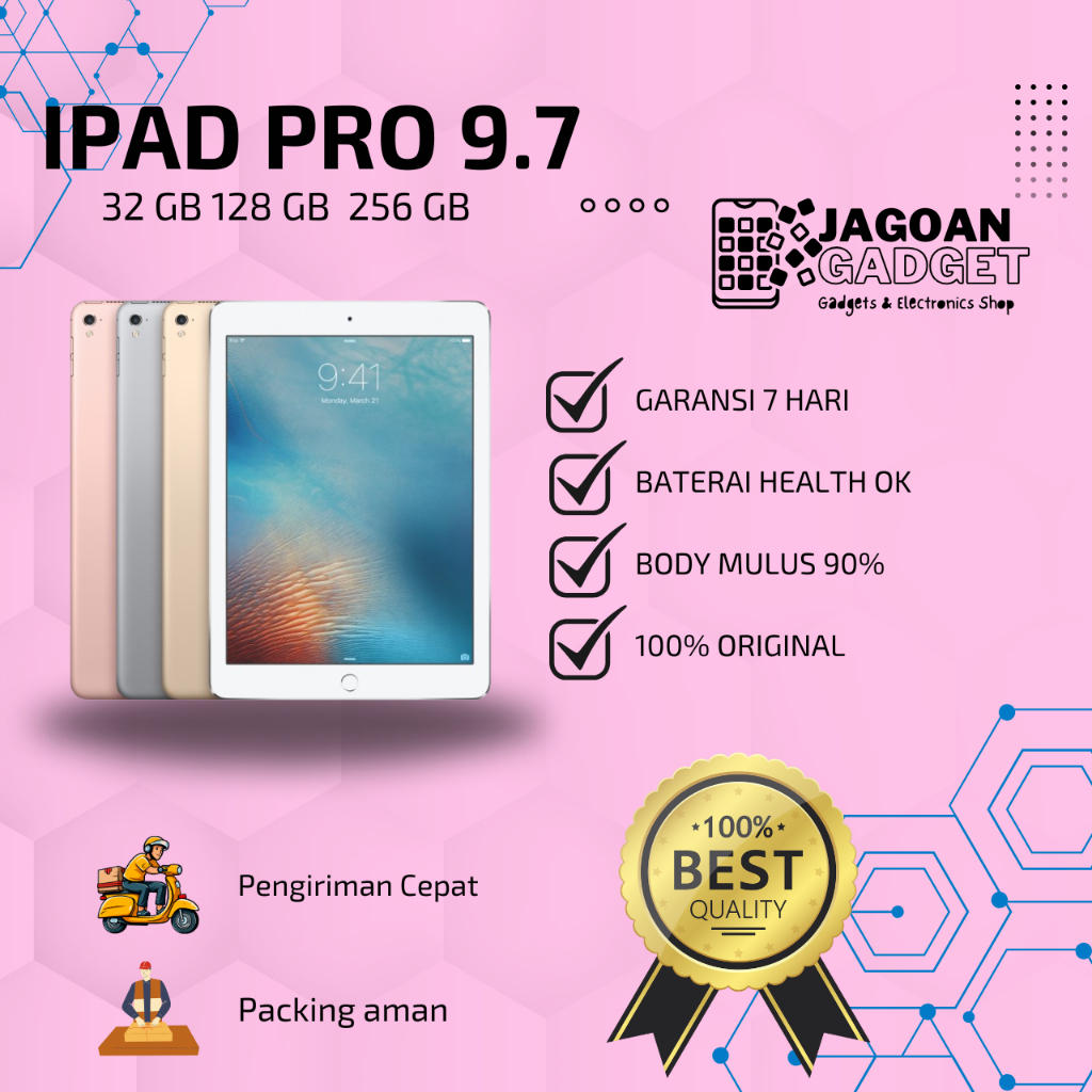 iPad Pro 9.7 inch 2016 32GB 128GB 256GB Wifi Only Second Original | JAGOAN GADGET