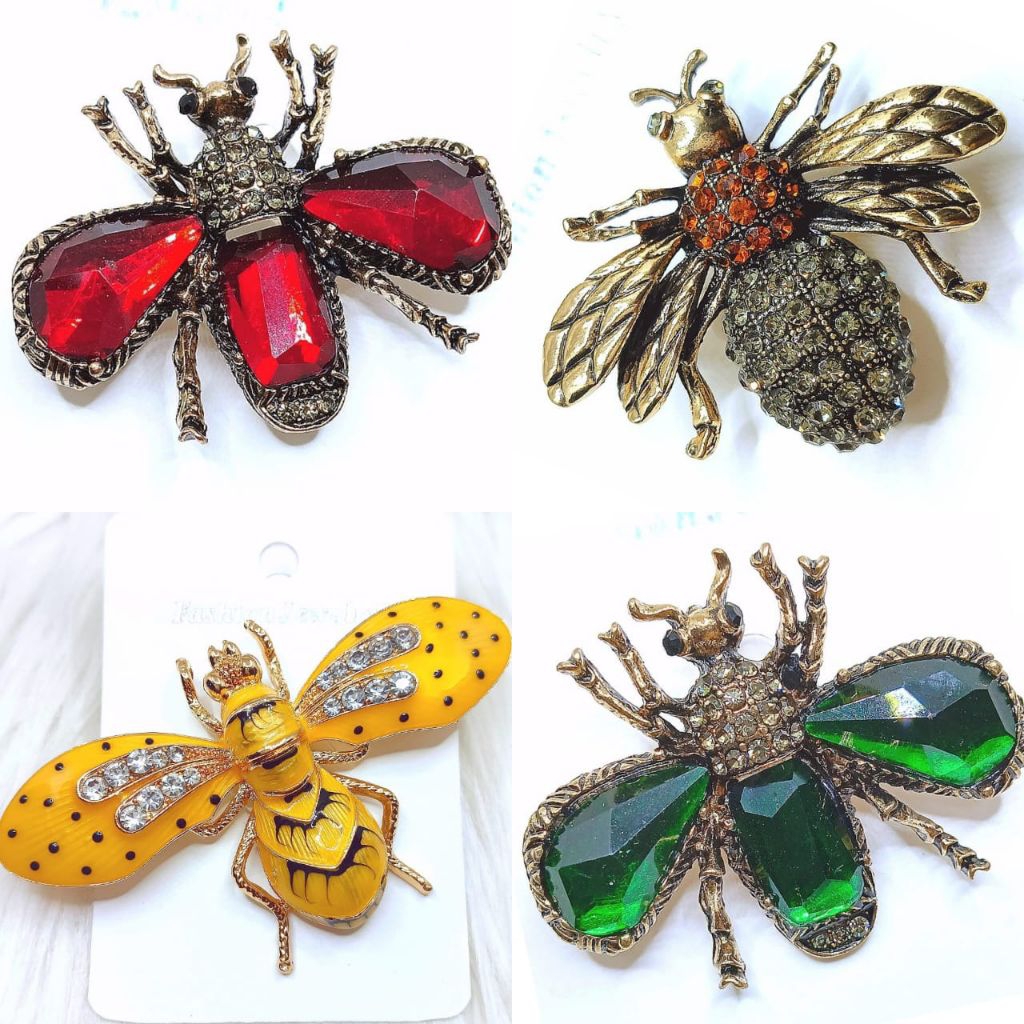 Bros Dada Lebah Kristal Permata Premium Series Terbaru dengan Desain Menarik Fashion Aksesoris Wanit