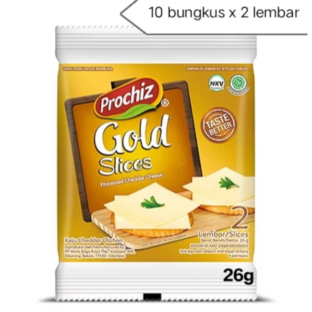 

Prochiz Keju Isi 2 Slice Keju Sachet Renceng Keju Cheddar Olahan