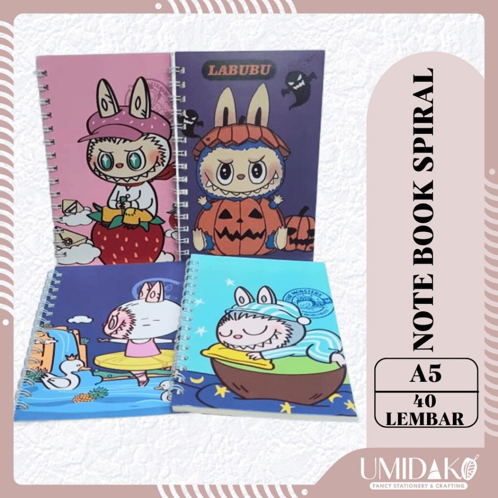 

[UMIDAKO] NOTEBOOK SPIRAL A5 LABUBU