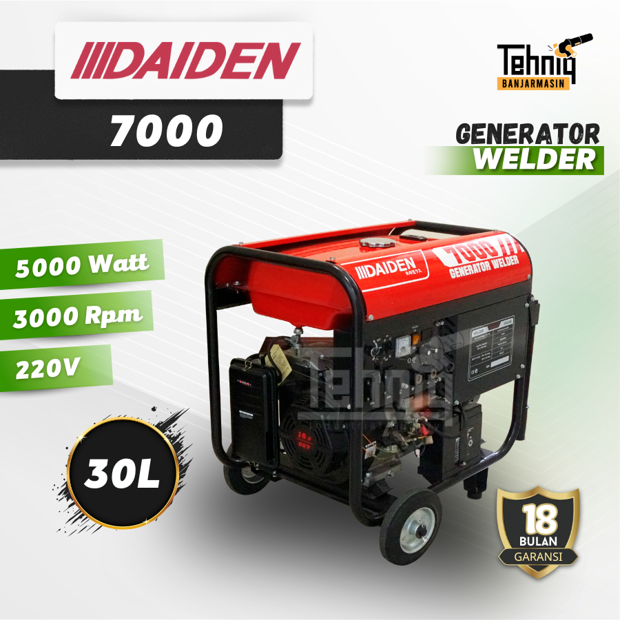 DAIDEN GENERATOR WELDER 7000 / Mesin Las Genset Listrik 5000 Watt / Generator Welding DAIDEN