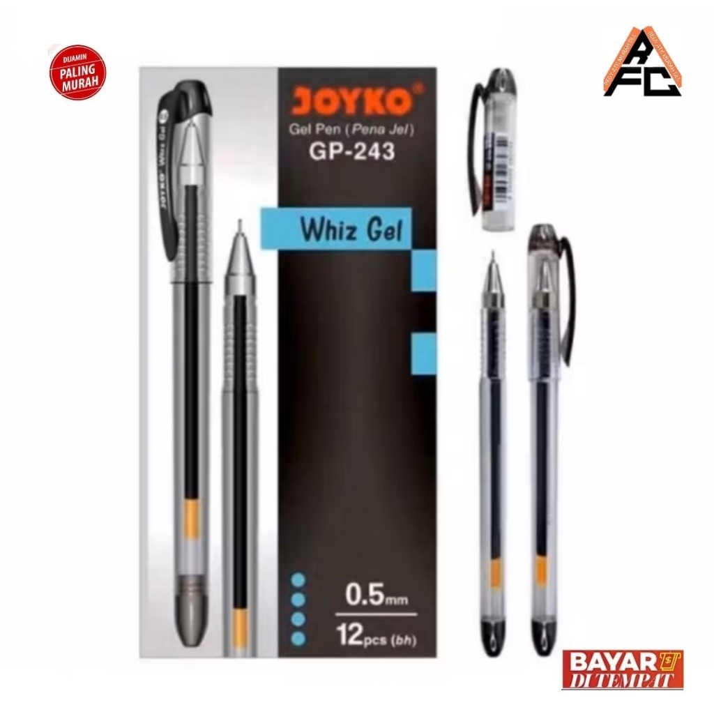 

Grosir 1 pack dan variasi Gel Pen / Pena Joyko GP-243 / Whiz Gel / 0.5mm isi 12pcs