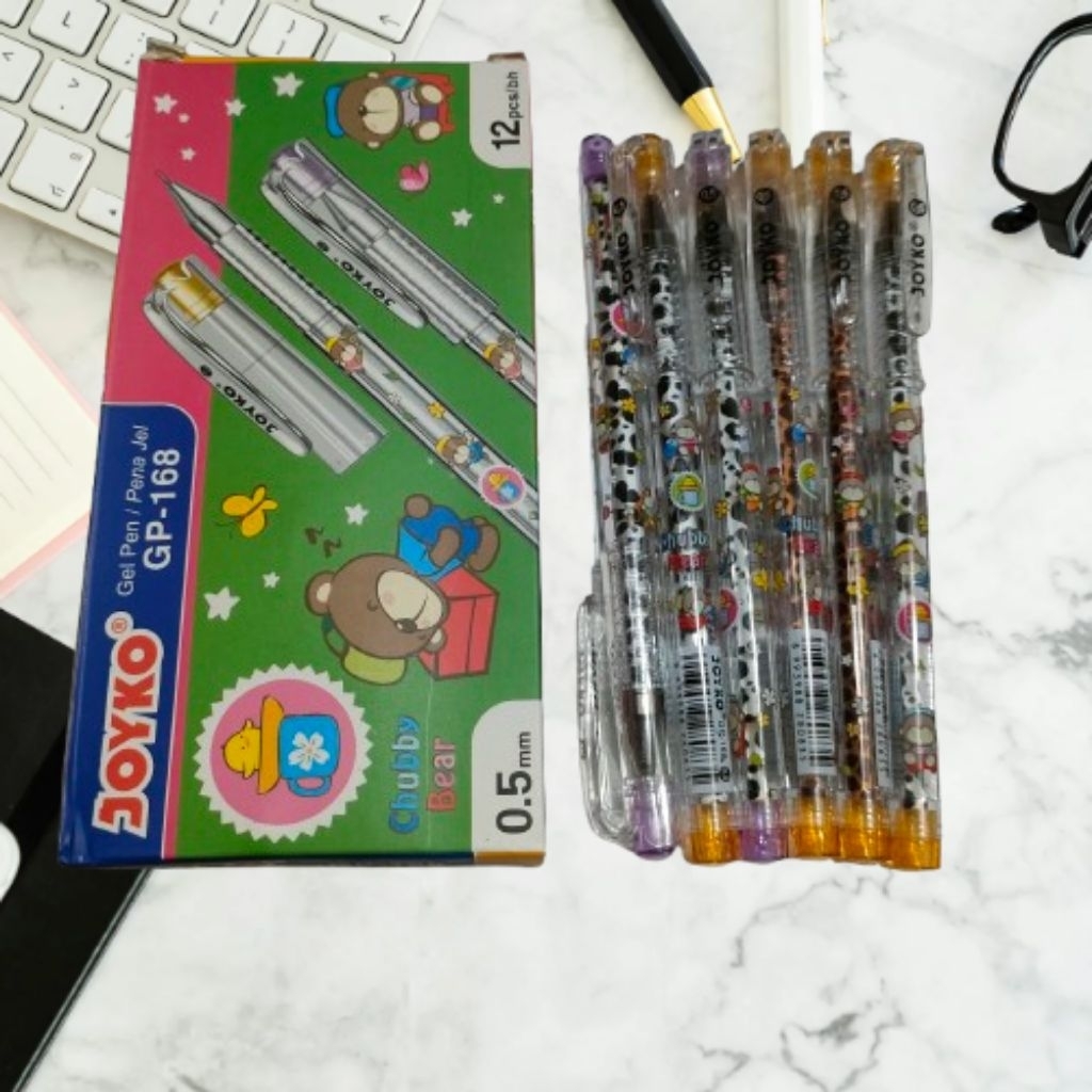 

Gel pen joyko GP -168 chubby Bear variasi 3- 6-12 pis.hitam original