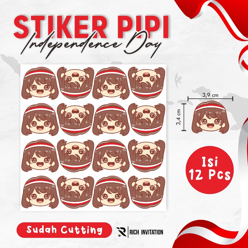 

STICKER PIPI MERAH PUTIH - STIKER PIPI AGUSTUSAN - ATRIBUT STIKER MERAH PUTIH