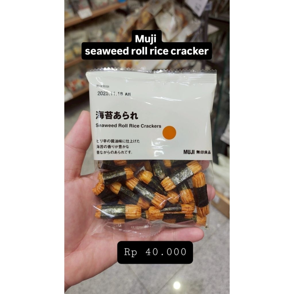 

Muji Seaweed Roll Rice Craker Nori Rumput Laut Snack Halal Cemilan Jajan Makanan Original Handcarry Jepang Jastip