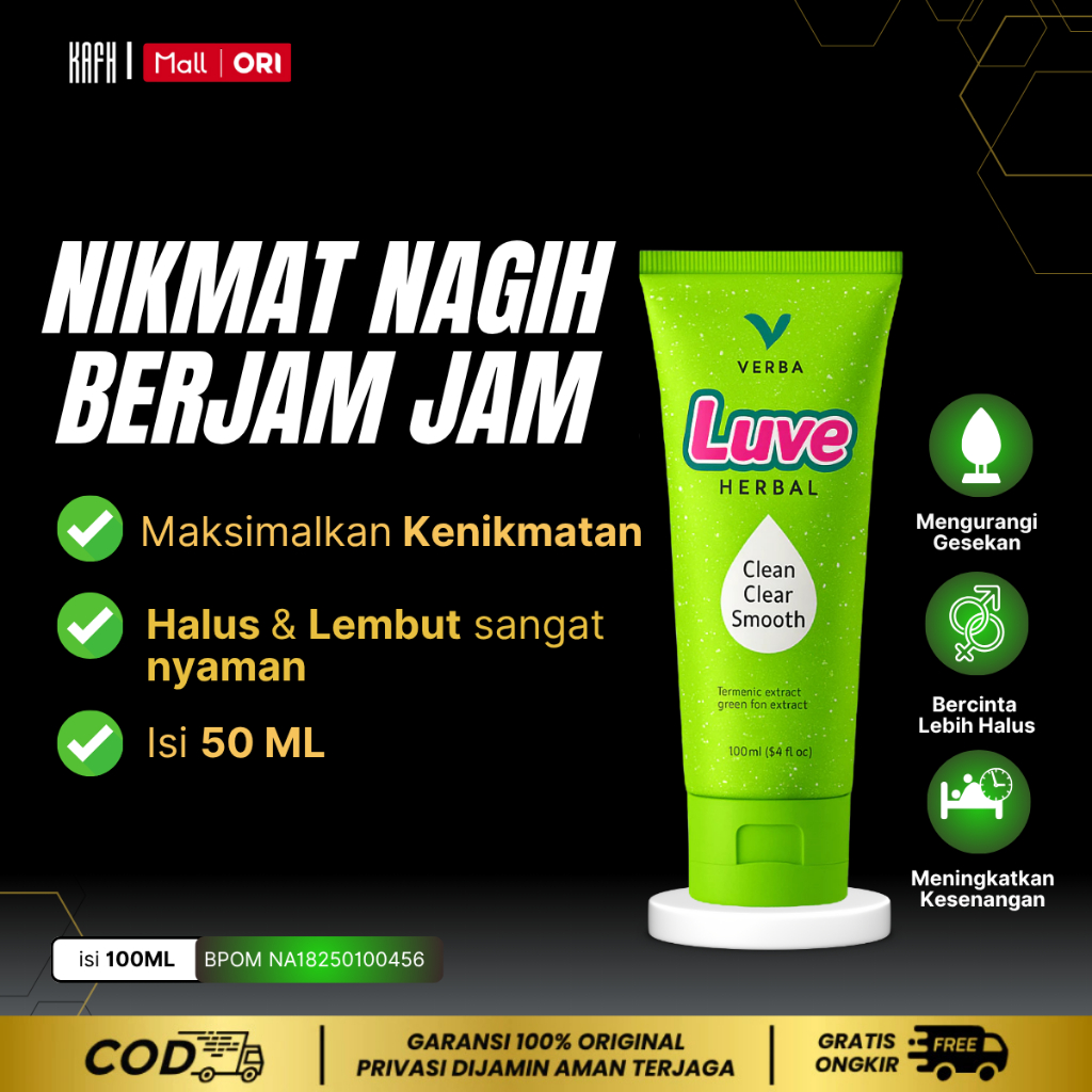 LUVE Pelumas Gel Seks Pria & Wanita 50ml Bottle - Lubricant Water Based Sex