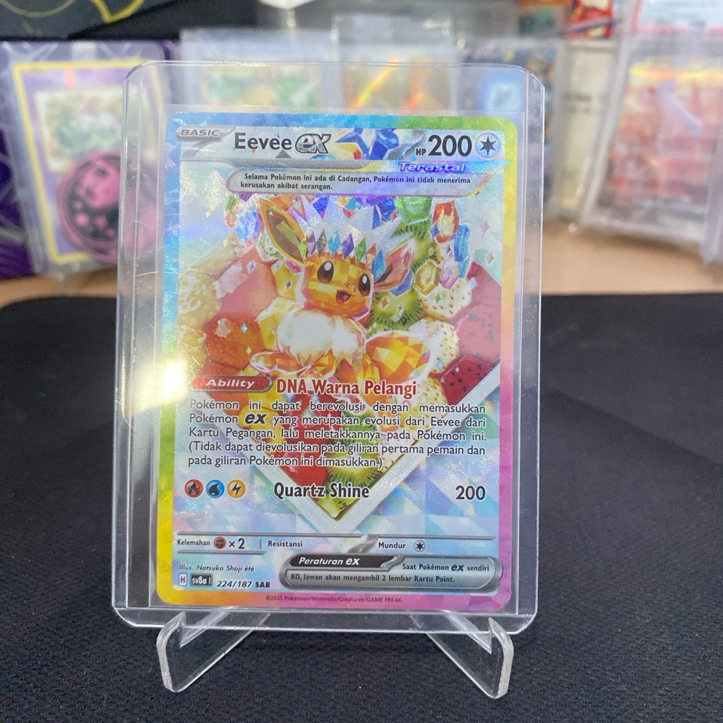 Eevee EX SAR 224/187 TCG Pokemon Terastal Festival Indonesia