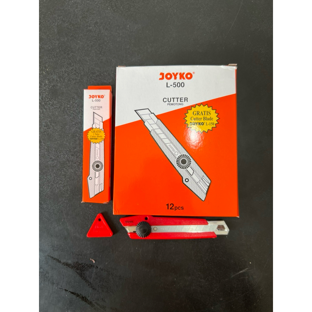 

(12 CUTTER) Cutter L-500 Joyko ORIGINAL 1 KOTAK cutter l500 joyko cutter l500