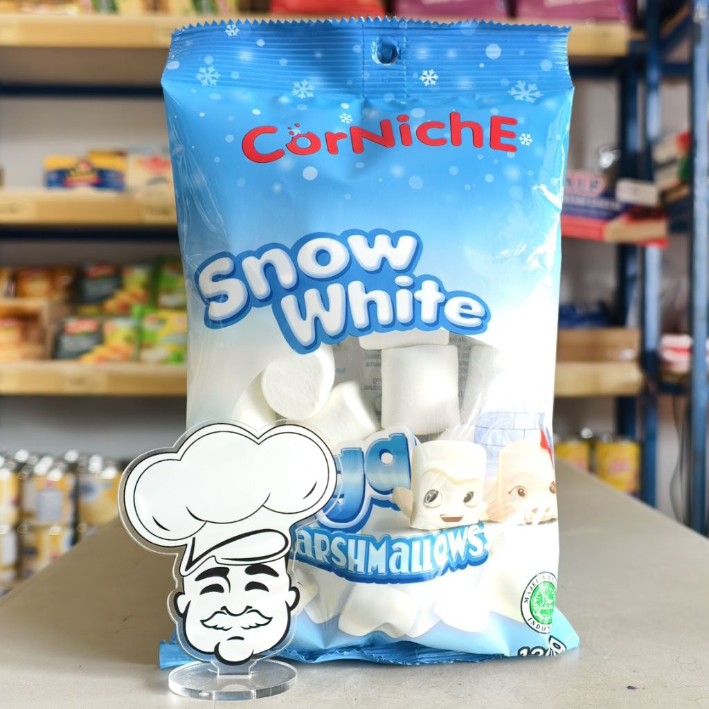 

Corniche Mega Marshmallow White 120Gr / Mashmallow Besar / Snow White Marshmallow Putih Besar