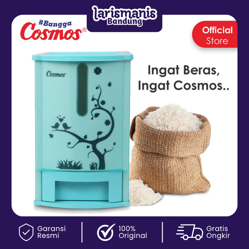 Cosmos Rice Box 007-Pundi Tempat Penyimpan Beras 7 KG