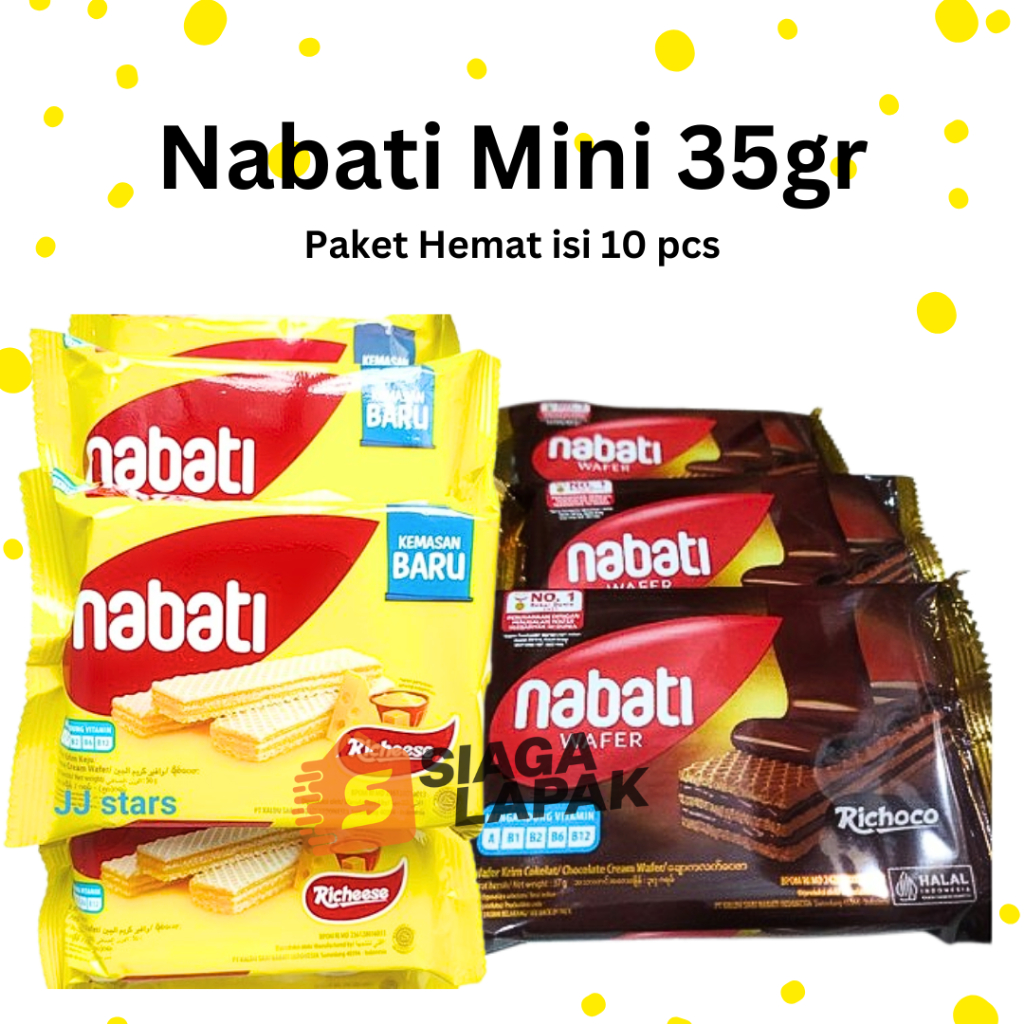 

PAKET 10 PCS Nabati Wafer 37gr MINI Richeese Richoco Keju Coklat [BELI BANYAK LEBIH MURAH]