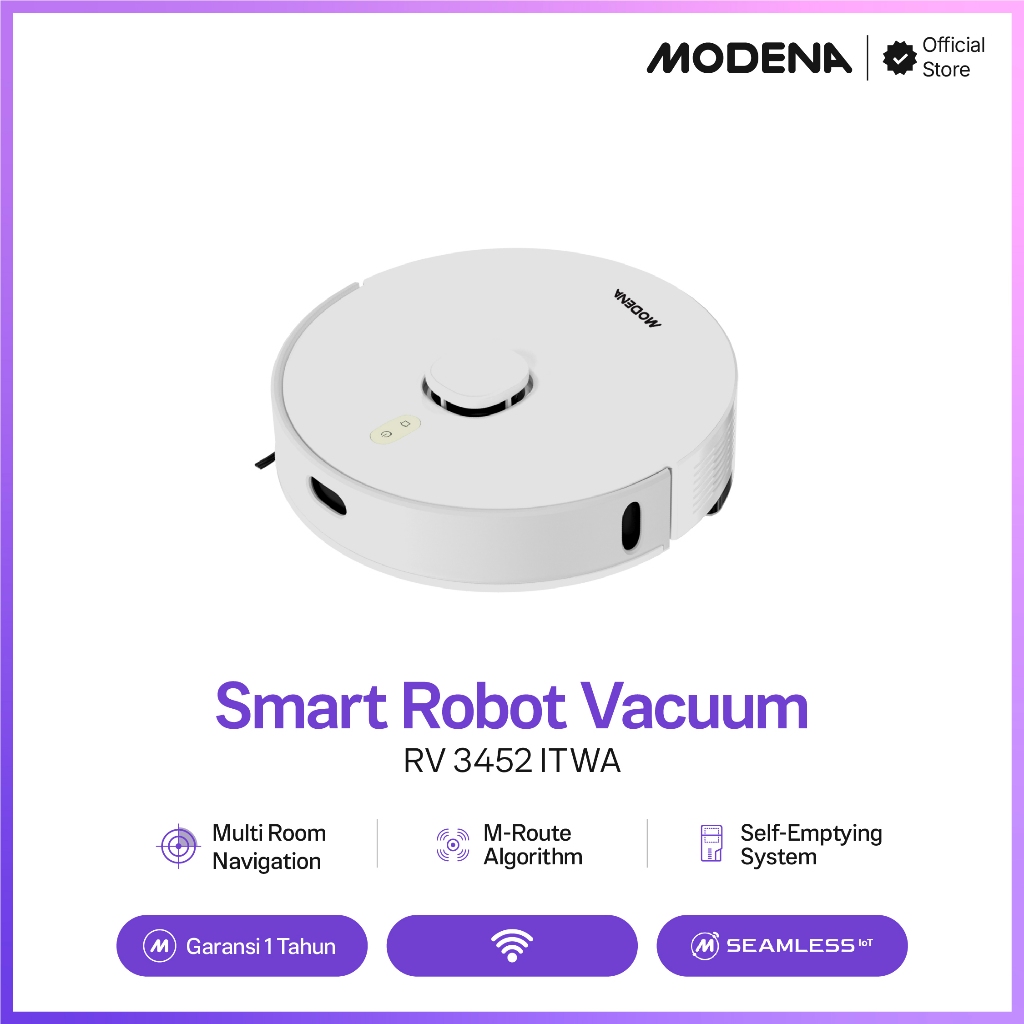 MODENA Seamless Smart Robot Vacuum LIDAR - RV 3452 ITWA