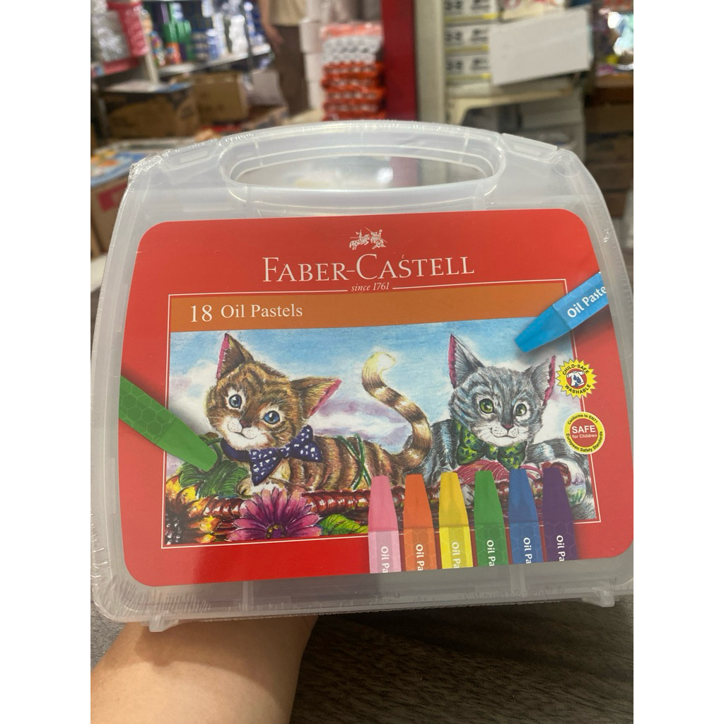 

Crayon 18 Warna OC Faber Castell Kotak Bening