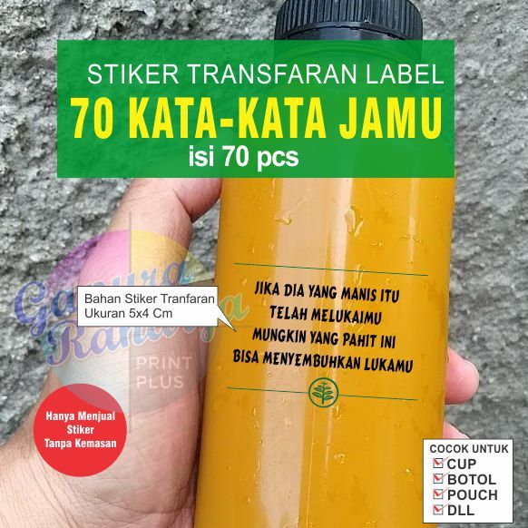 

75 MACEM STIKER KATA-KATA JAMU