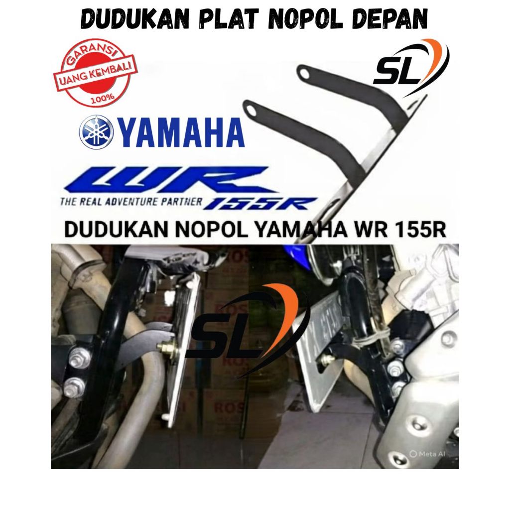 Dudukan Plat Nomor Depan Yamaha WR155 / Dudukan Plat Nomor WR155