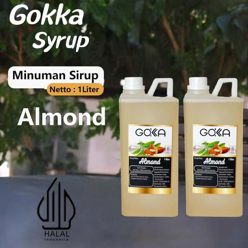 

GOKKA Sirup Minuman Rasa Almond 1L Syrup / Almond Juice