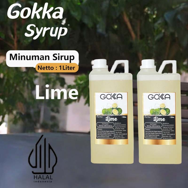 

GOKKA Sirup Minuman Rasa Lime 1L Syrup / Lime Juice