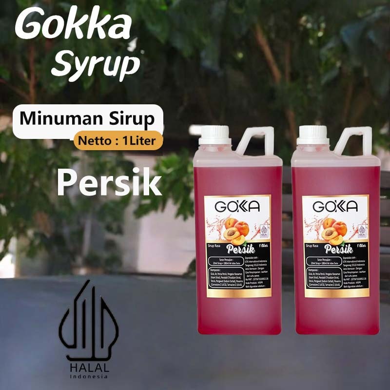 

GOKKA Sirup Minuman Rasa Persik 1L Syrup / Persik Juice