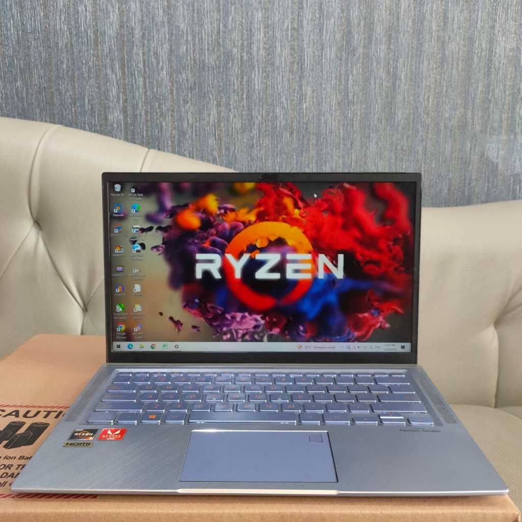 LAPTOP SECOND,ASUS ZenBook UM431D, Amd Ryzen 5-3500U, Ram 8GB / 512GB SSD, #Backlight, Super Slim, G