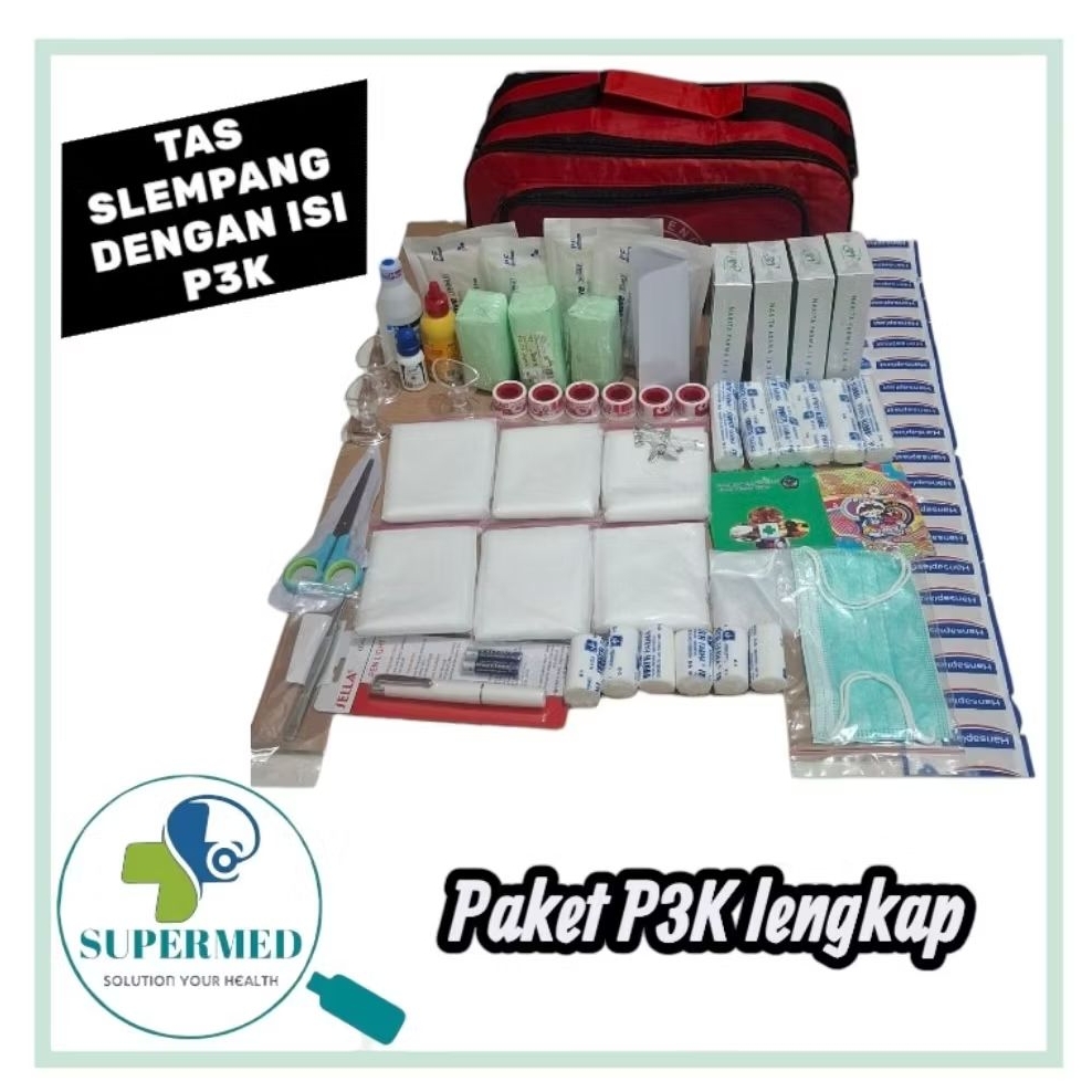 Tas P3K Slempang dengan isi lengkap Type A / p3K Type B / p3k Type C