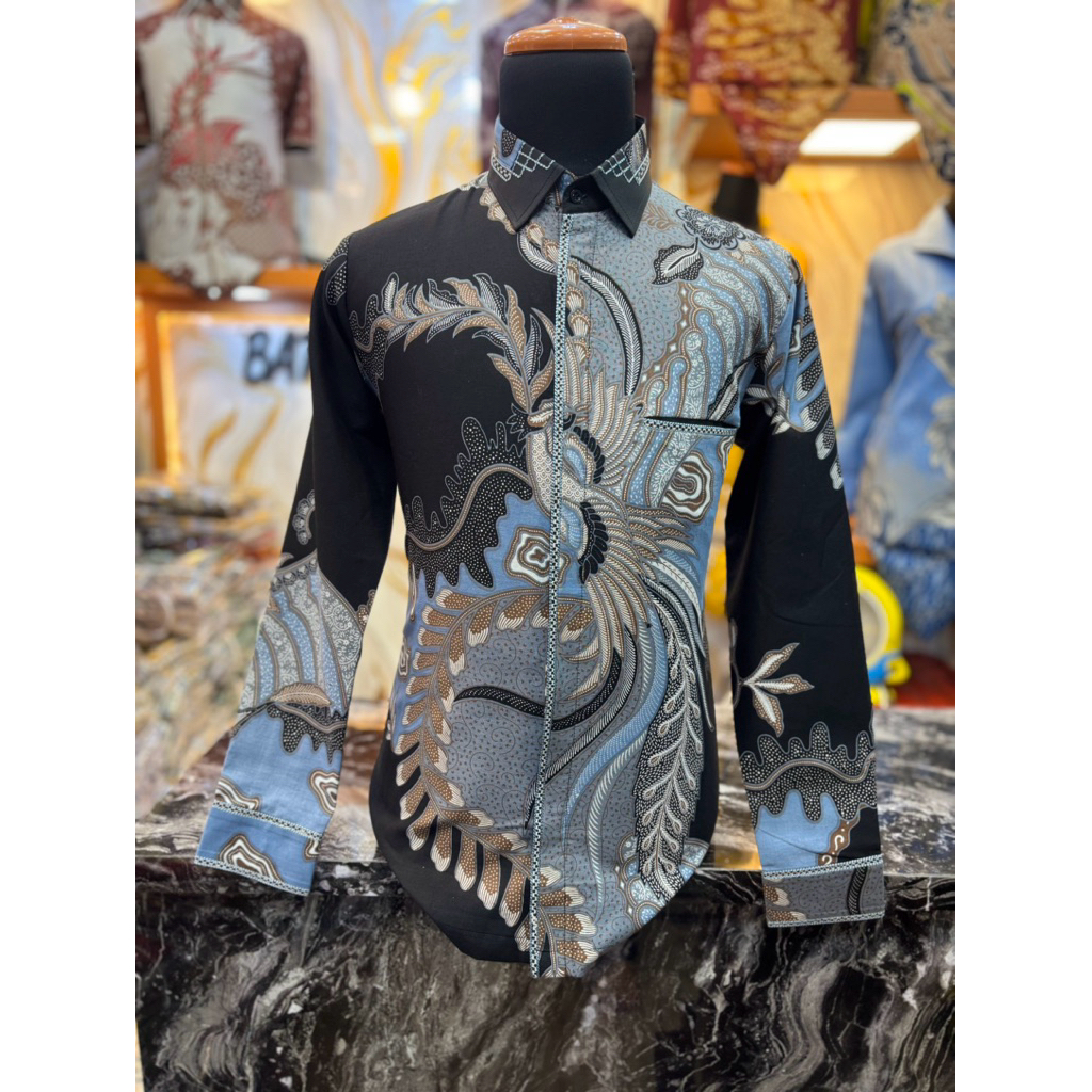 Batik Cantieq Exclusive - Wira Batik Pria modern Bordir smock | Batik Daily wear| Batik pria semi ja