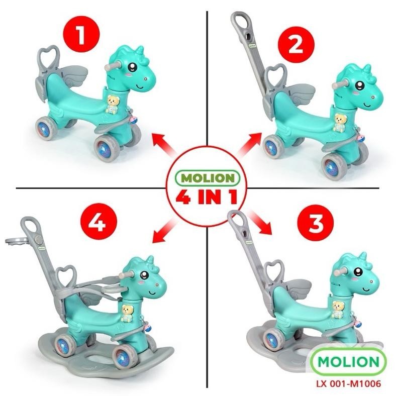 MAINAN ANAK KUDA-KUDAAN JUNGKIT ANAK 4IN1 MOLION KD3-M1006